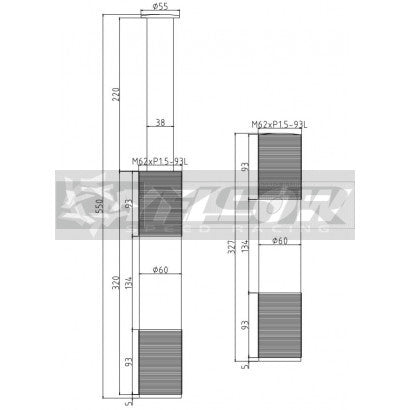 Yellow Speed Racing Air Jacks Kit - 3 Pieces w/ Connector Valve - TunerGoods