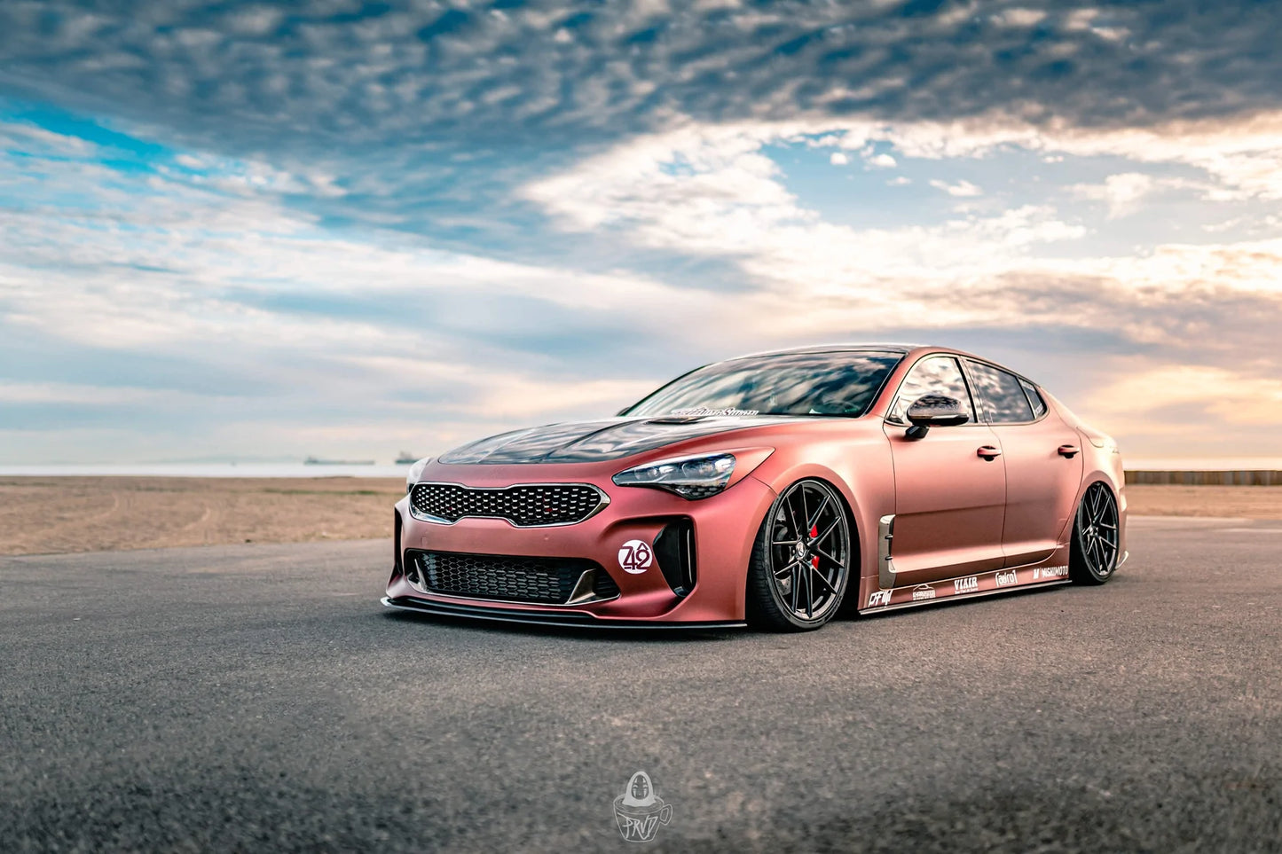 Kia Stinger Carbon Fiber Front Lip V1