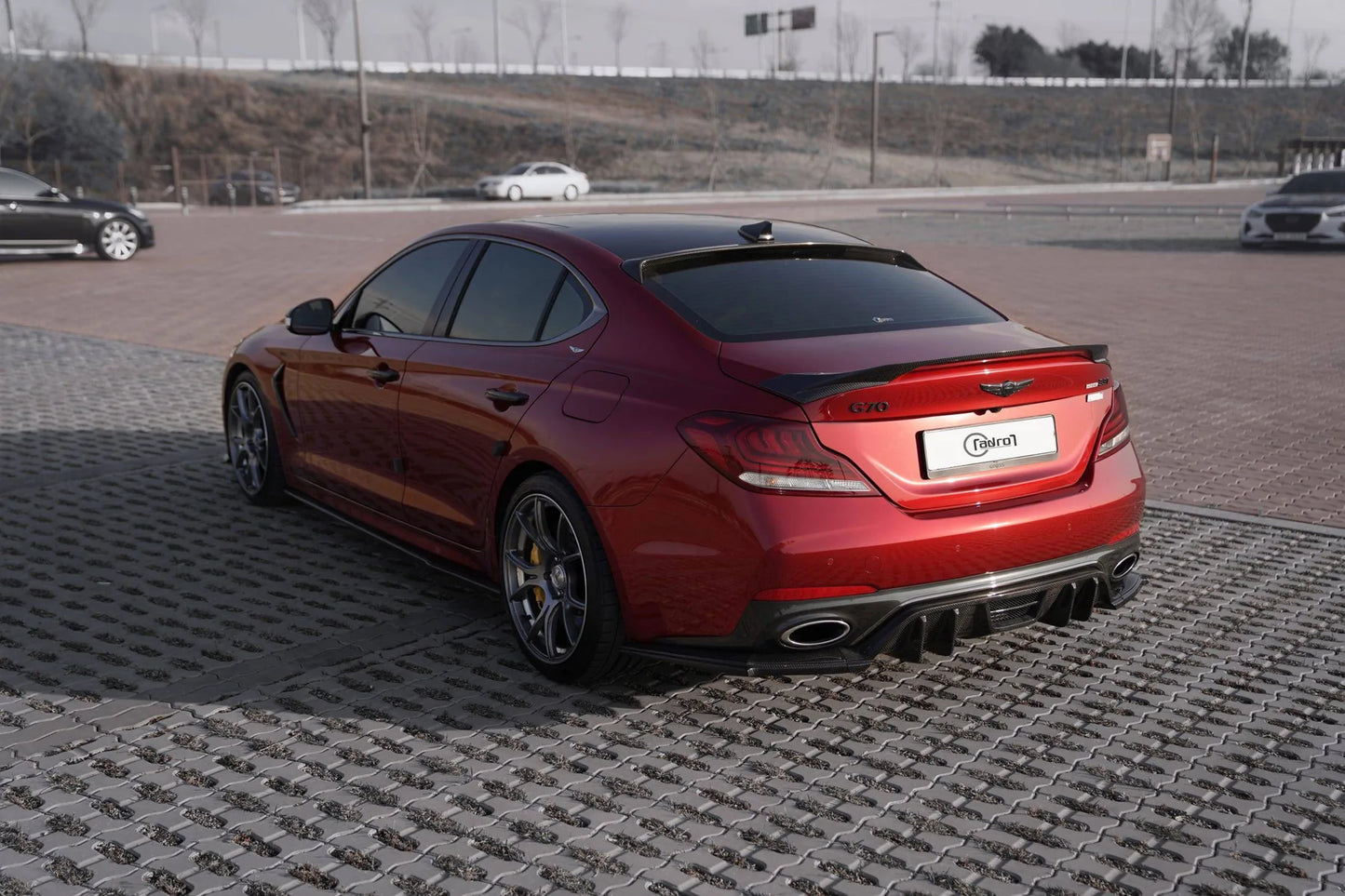 2019-2021 Genesis G70 3.3L Carbon Fiber Rear Diffuser V2