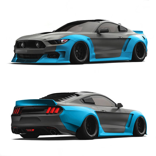 Clinched Flares - 2015-2017 Ford Mustang Widebody Kit