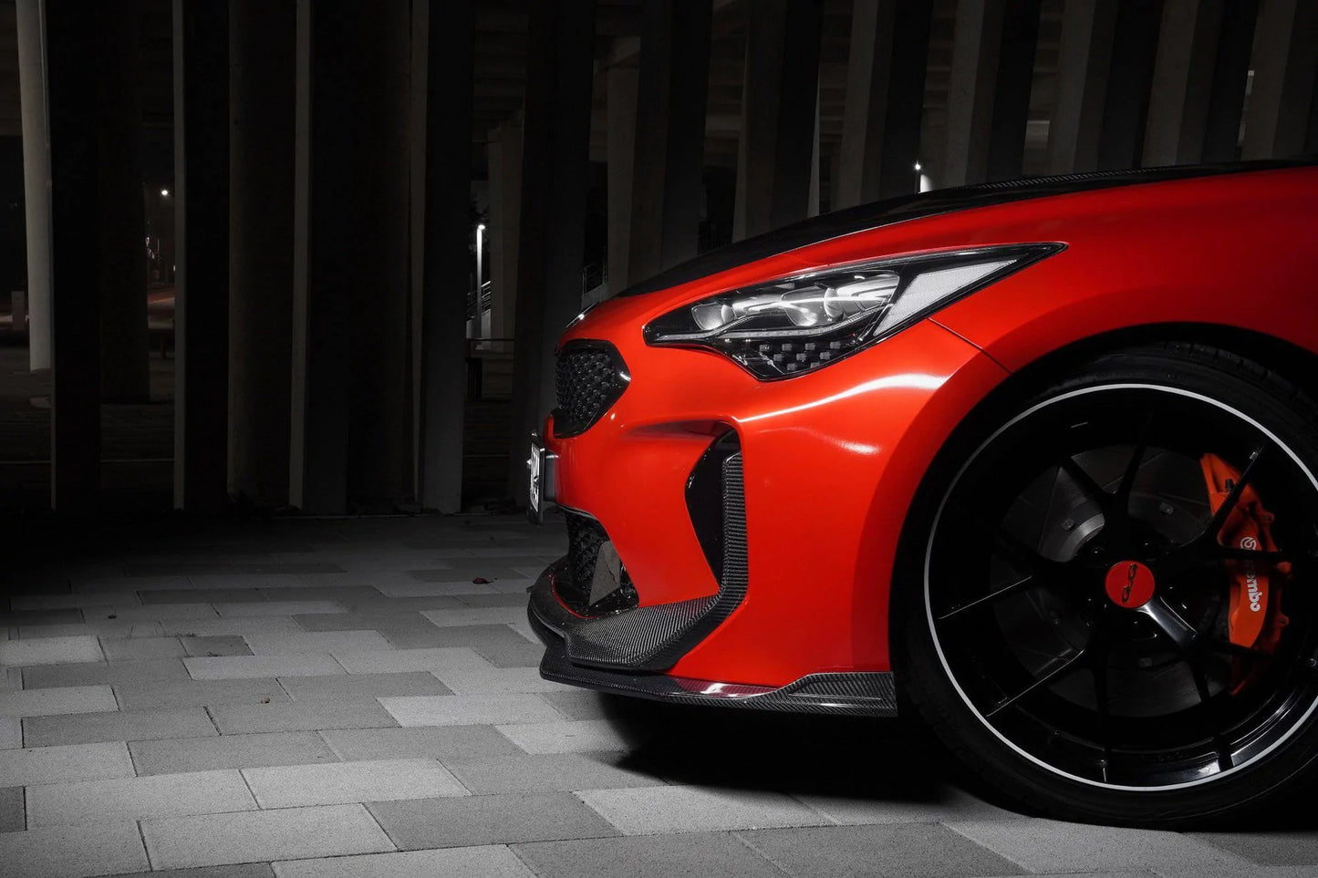 Kia Stinger Carbon Fiber Front Lip V2