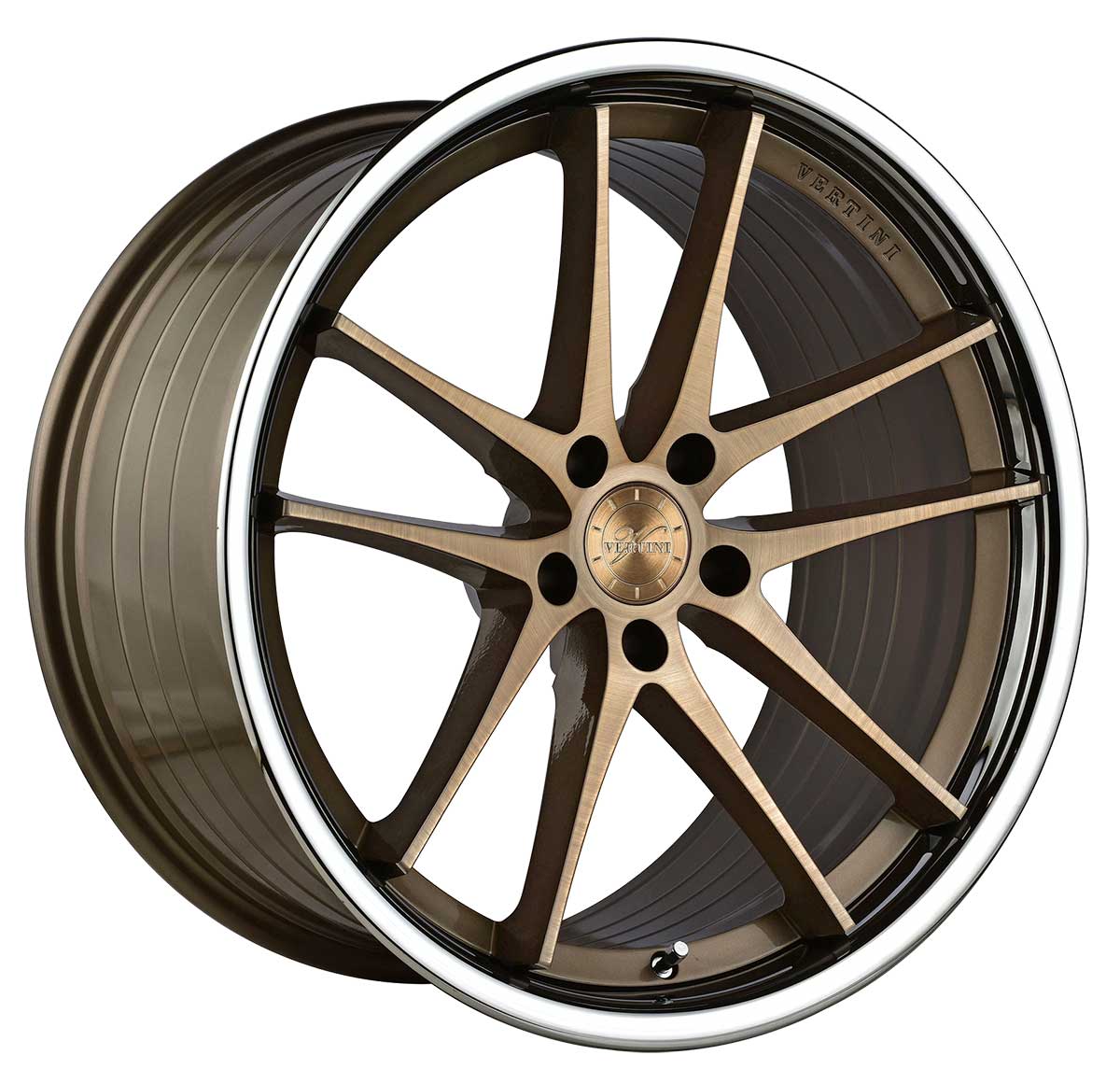 Vertini Wheels - 20x9 Brushed Dual Bronze Chrome Lip - TunerGoods