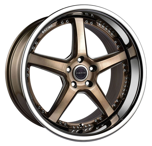 Vertini Wheels RFS2.2 - 19x8.5 Brushed Dual Bronze Chrome Lip - TunerGoods