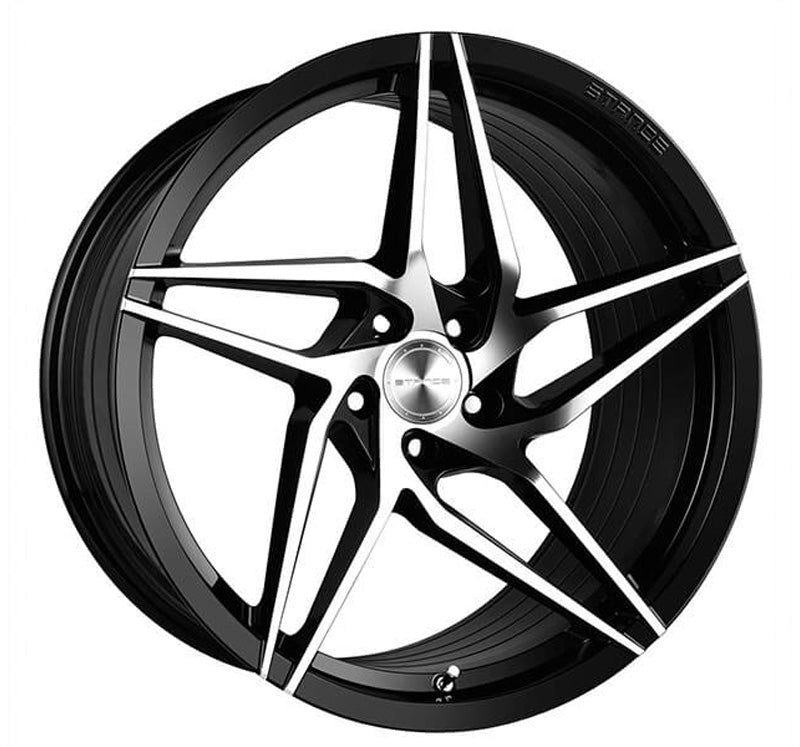 Stance Wheels SF04 - 20x10.5 Black Machined Finish (5x112)