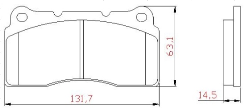 Yellow Speed Racing High Performance Street Front Brake Pads