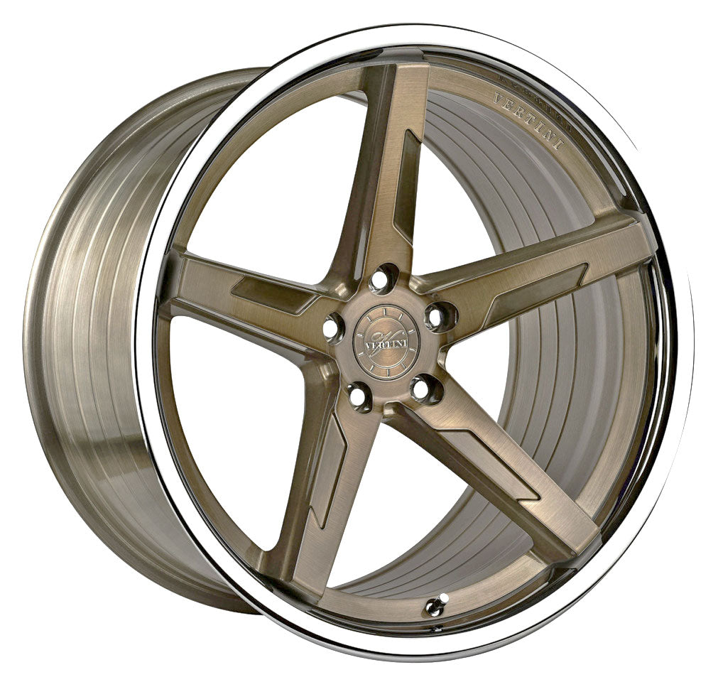 Vertini Wheels RFS1.7 - 19x8.5 Brushed Dual Bronze Chrome Lip - TunerGoods