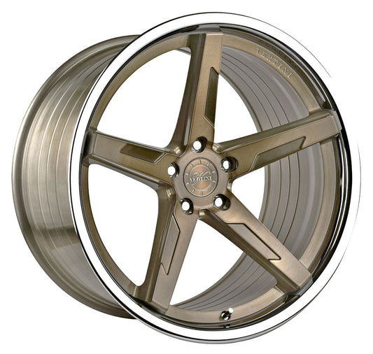 Vertini Wheels RFS1.7 - 19x8.5 Brushed Dual Bronze Chrome Lip - TunerGoods